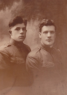 Louis Flanagan (left) with Joseph Browne