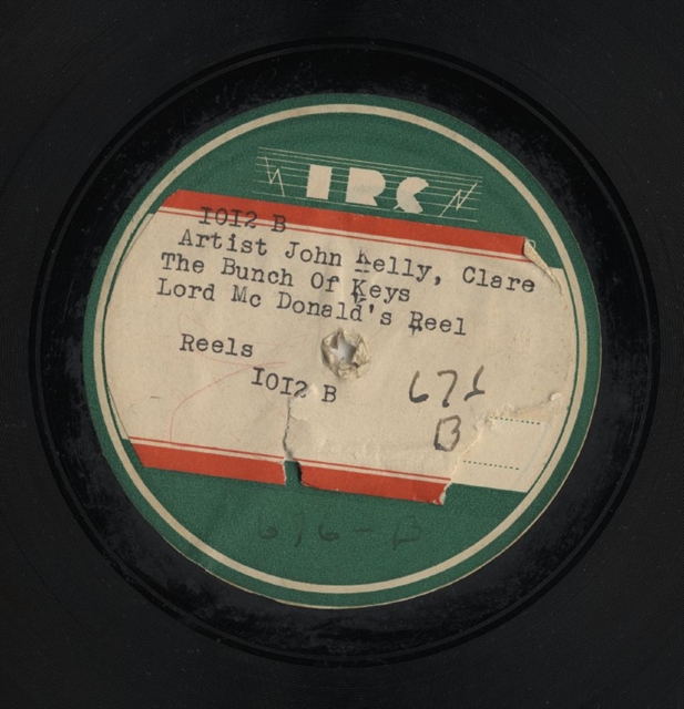 John Kelly 78 rpm disc