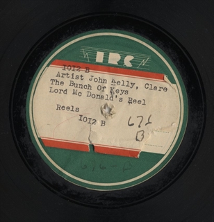 John Kelly: Irish Recording Company 78 rpm Disc