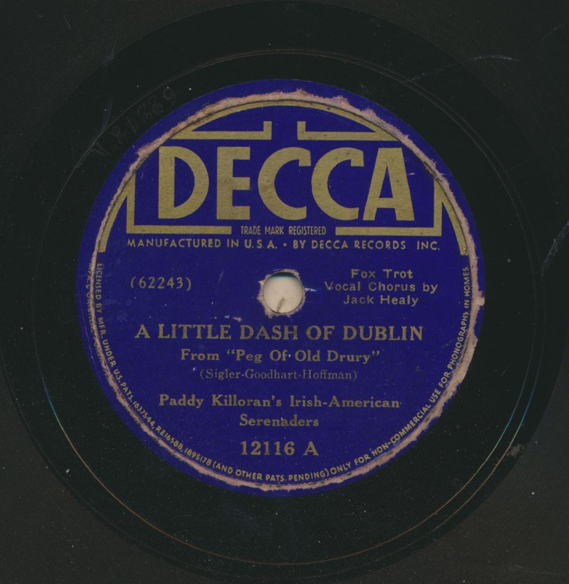 Paddy Killoran's Irish American Serenaders: A Little Dash of Dublin (song)