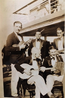 Paddy Killoran's band aboard the S. S. Laconia, 1932.