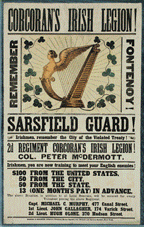 When Johnny Comes Marching Home Exhibit - Corcoran's Irish Legion - Sarsfield Guard