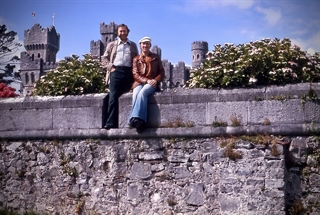 Makem and Clancy in front of castle