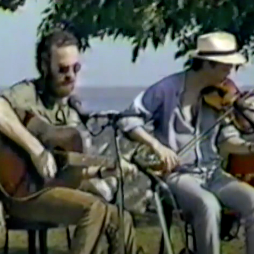 Kevin Burke and Mícheál Ó Domhnaill at the 1983 Milwaukee Irish Fest